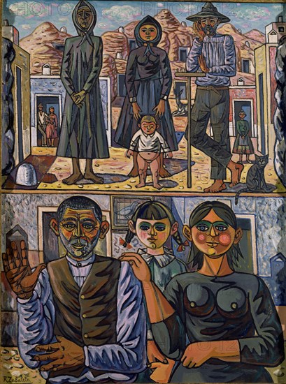 ZABALETA RAFAEL 1907/60
CAMPESINOS DE LOS MONTES DE GRANADA (C.1959)O/L 130X97 CM
MADRID, BANCO CENTRAL-HISPANO
MADRID