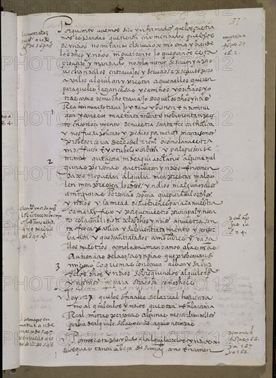 LIBRO DE LEYES Y ORDENANZAS REALES DE INDIAS OCEANAS S XVI
MADRID, PALACIO REAL-BIBLIOTECA
MADRID