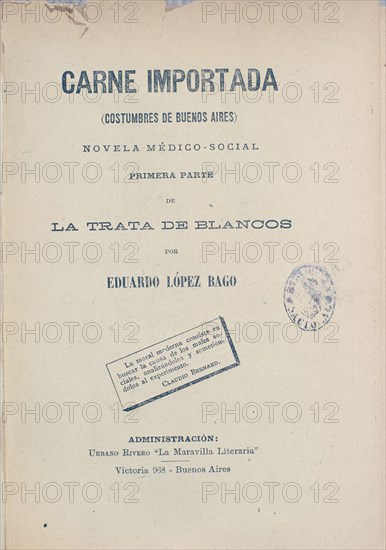 LOPEZ BAGO E
CARNE IMPORTADA DE BUENOS AIRES
MADRID, BIBLIOTECA NACIONAL
MADRID