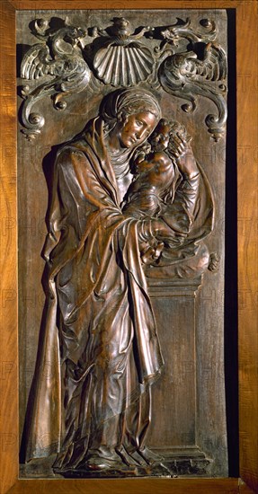 SILOE DIEGO DE 1495/1563
PANEL DE LA SILLERIA DEL CORO DE SAN JERONIMO-VIRGEN CON NIÑO-1544-RENACIMIENTO ESPAÑOL
GRANADA, MUSEO BELLAS ARTES
GRANADA