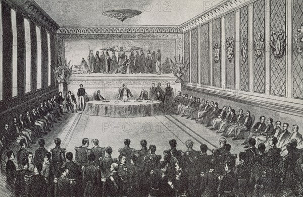 SESION CONGRESO DE LA CONFEDERACION DEL SUR 1865
LIMA, INTERIOR
PERU
This image is not downloadable. Contact us for the high res.