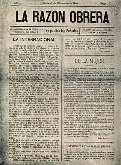 LA RAZON OBRERA LA INTERNACIONAL: ARTICULO DE BAKUNIN
MADRID, HEMEROTECA MUNICIPAL
MADRID