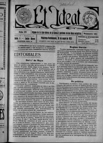 EL IDEAL 1933 PRIMERO DE MAYO
MADRID, HEMEROTECA MUNICIPAL
MADRID