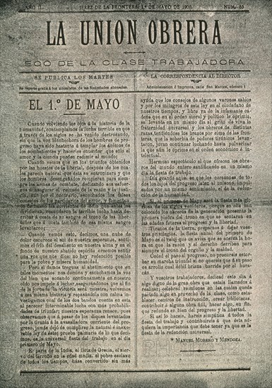 UNION OBRERA 1900 EL PRIMERO DE MAYO
MADRID, HEMEROTECA MUNICIPAL
MADRID