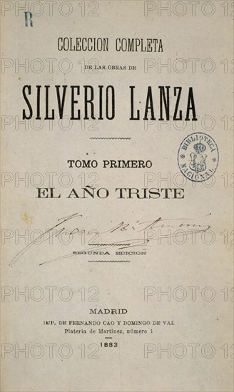 LANZA SILVERIO
EL AÑO TRISTE- TOMO PRIMERO - 1883 2/42114
MADRID, BIBLIOTECA NACIONAL PISOS
MADRID