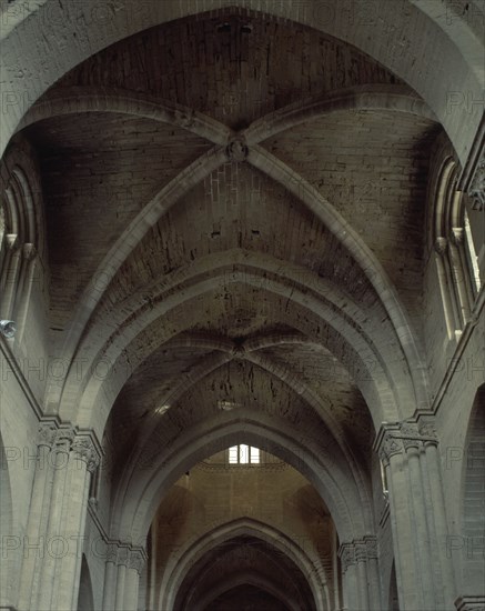 INTERIOR DE LAS NAVES CUBIERTAS POR BOVEDA DE CRUCERIA-S XIII-ARQUITECTURA PROTOGOTICA
LERIDA, CATEDRAL VIEJA
LERIDA

This image is not downloadable. Contact us for the high res.