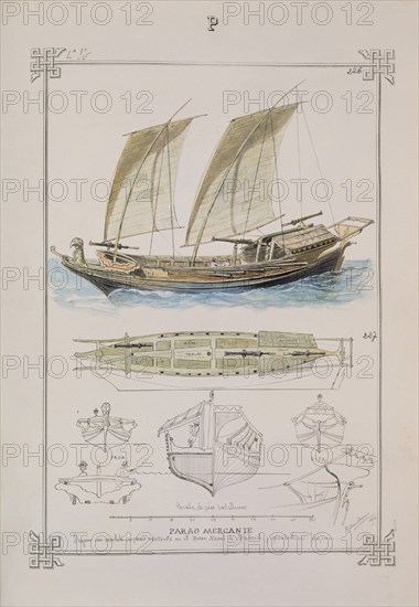 MONLEON RAFAEL 1853/1900
LAMINA 226 PARAO MERCANTE
MADRID, MUSEO NAVAL LAMINAS
MADRID