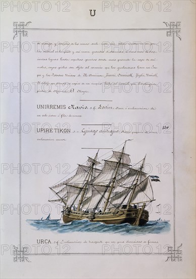 MONLEON RAFAEL 1853/1900
LAMINA 324 URCA
MADRID, MUSEO NAVAL LAMINAS
MADRID