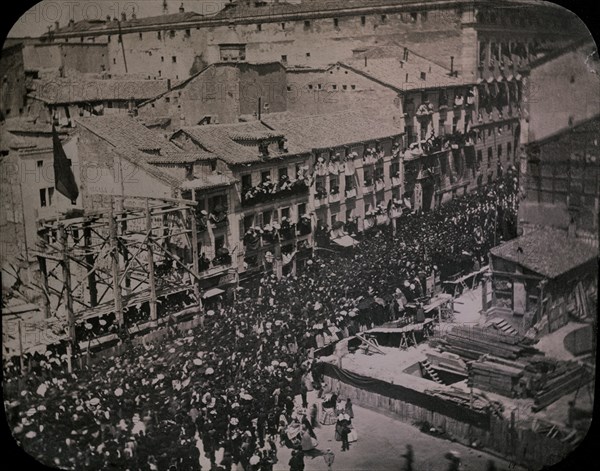 PASO DE O'DONNELL Y LAS TROPAS DE VUELTA DE LA CAMPAÑA DE AFRICA POR LA CALLE DE ALCALA- 1860
Madrid, public museum