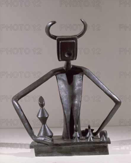 ERNST MAX 1891/1976
EL REY CON LA REINA 1944 BRONCE FUNDIDO POR SUSSE
COLECCION D TANNING
