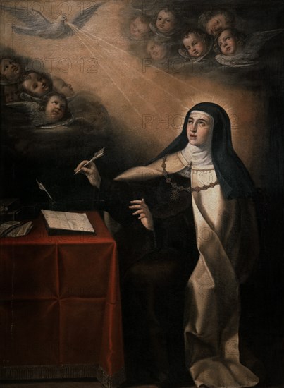 ESCUELA MADRILEÑA
STA TERESA ESCRIBIENDO-REFORMADORA DE LAS CARMELITAS EN S XVI. ESCUELA MADRILEÑA SXVII
MEDINA DEL CAMPO, CONVENTO DE LAS CARMELITAS DESCALZAS
VALLADOLID
This image is not downloadable. Contact us for the high res.