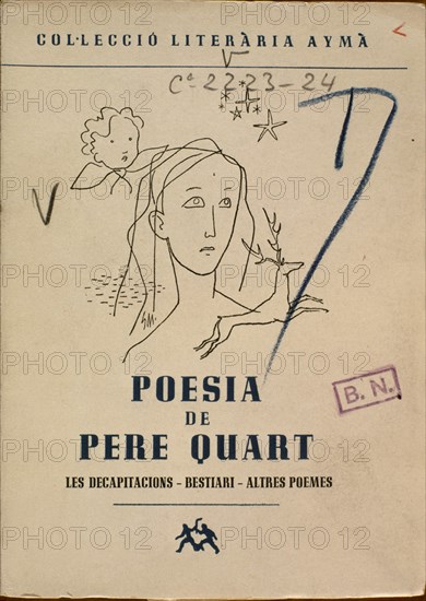 QUART PERE
POESIA (1970)  SIG V-C-2223-24
MADRID, BIBLIOTECA NACIONAL DEPOSITO
MADRID

This image is not downloadable. Contact us for the high res.