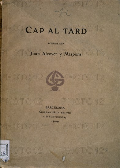 ALCOVER MASPONS JOAN
CAP AL TARD  1909  SIG 7/109168
MADRID, BIBLIOTECA NACIONAL PISOS
MADRID

This image is not downloadable. Contact us for the high res.