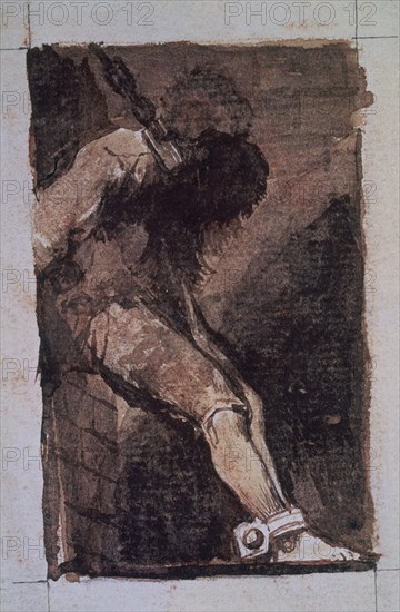 Goya, Chained prisoner
