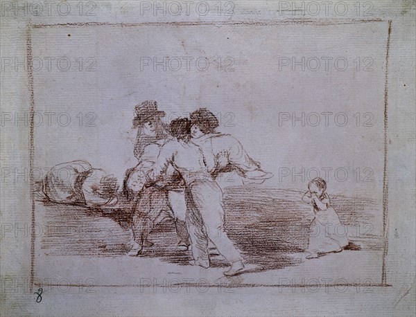 Goya, War disasters 50 - Miserable mother