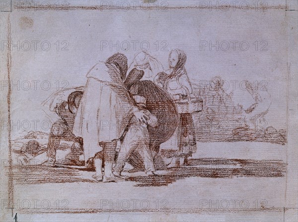 Goya, Désastres de la guerre 53 - Il expira sans remède