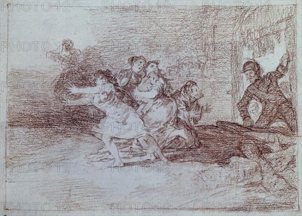 Goya, Woman escaping from the French