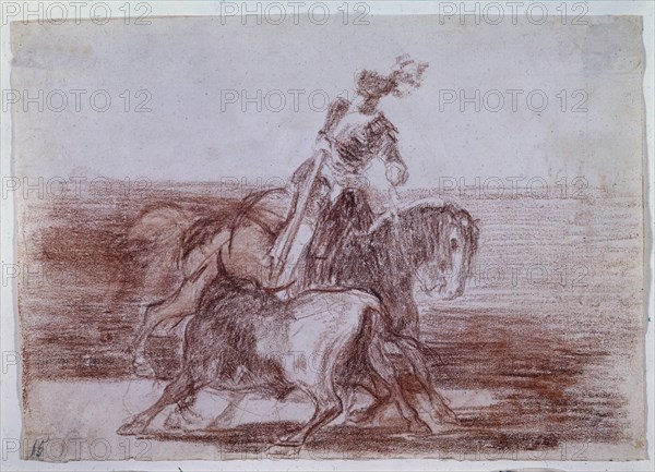 Goya, Charles V se jettant contre un taureau