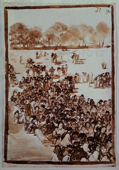 Goya, Foule dans le parc