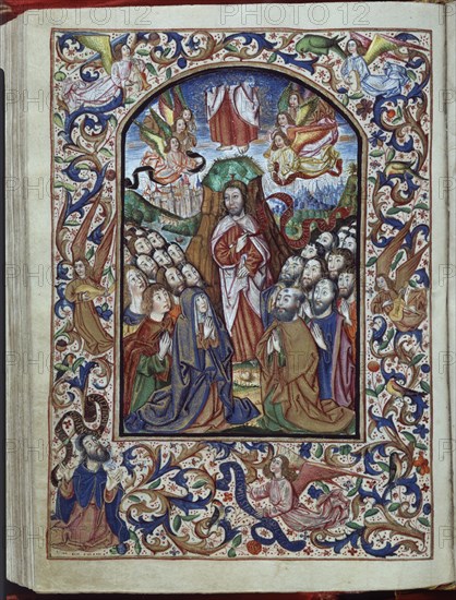 LIBRO HORAS ISABEL CATOLICA F72V-ASCENSION DE JESUS
SAN LORENZO DEL ESCORIAL, MONASTERIO-BIBLIOTECA
MADRID