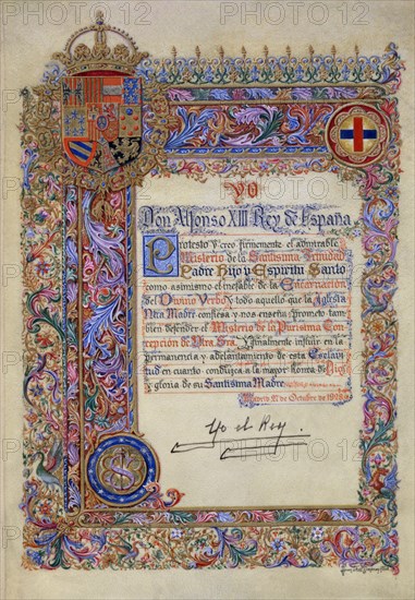 LIBRO DE REYES S XIX HOJA DE ALFONSO XIII
MADRID, IGLESIA DE JESUS MEDINACELI
MADRID

This image is not downloadable. Contact us for the high res.