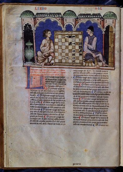 ALFONSO X EL SABIO 1221/84
LIBRO DE JUEGOS PG 8V
SAN LORENZO DEL ESCORIAL, MONASTERIO-BIBLIOTECA
MADRID
This image is not downloadable. Contact us for the high res.