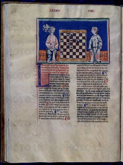 ALFONSO X EL SABIO 1221/84
LIBRO DE JUEGOS  PG 35V
SAN LORENZO DEL ESCORIAL, MONASTERIO-BIBLIOTECA
MADRID