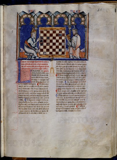 ALFONSO X EL SABIO 1221/84
LIBRO DE JUEGOS  PG 41
SAN LORENZO DEL ESCORIAL, MONASTERIO-BIBLIOTECA
MADRID