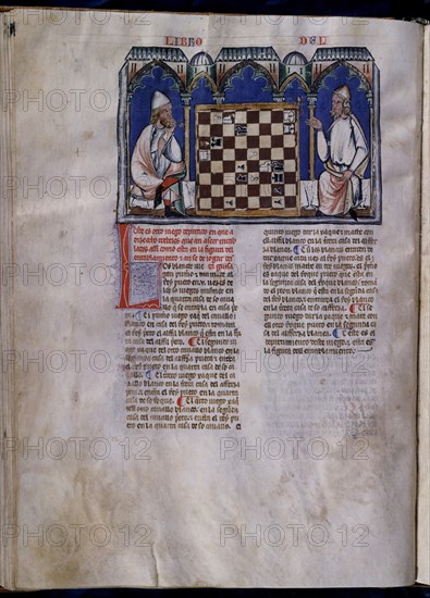 ALFONSO X EL SABIO 1221/84
LIBRO DE JUEGOS  PG 46V
SAN LORENZO DEL ESCORIAL, MONASTERIO-BIBLIOTECA
MADRID