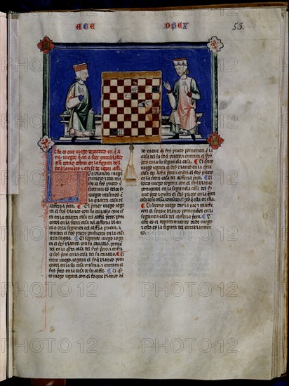 ALFONSO X EL SABIO 1221/84
LIBRO DE JUEGOS  PG 53
SAN LORENZO DEL ESCORIAL, MONASTERIO-BIBLIOTECA
MADRID

This image is not downloadable. Contact us for the high res.