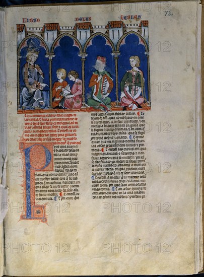 ALFONSO X EL SABIO 1221/84
LIBRO DE JUEGOS DE TABLAS-F72R- ALFONSO DICTA Y DOS CABALLEROS COLABORAN
SAN LORENZO DEL ESCORIAL, MONASTERIO-BIBLIOTECA
MADRID
This image is not downloadable. Contact us for the high res.