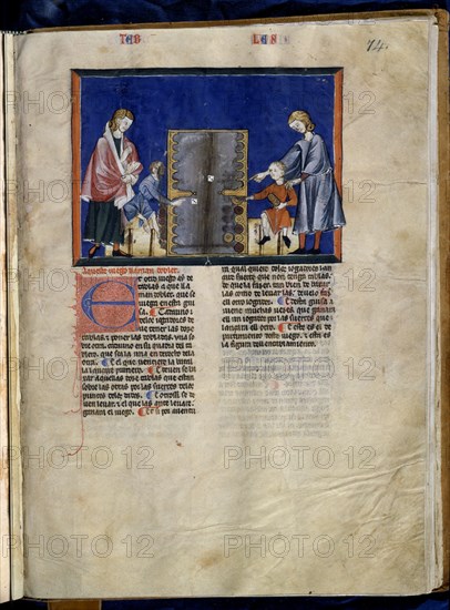 ALFONSO X EL SABIO 1221/84
LIBRO DE JUEGOS PG 74
SAN LORENZO DEL ESCORIAL, MONASTERIO-BIBLIOTECA
MADRID
This image is not downloadable. Contact us for the high res.