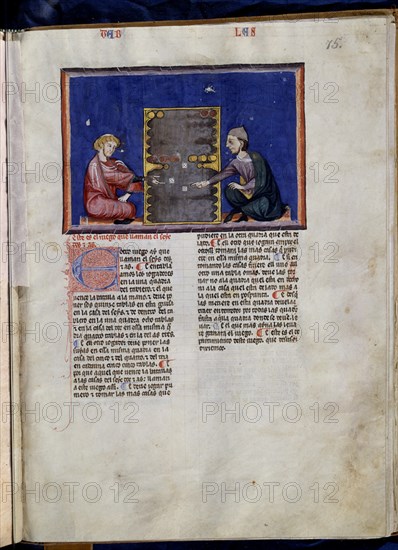ALFONSO X EL SABIO 1221/84
LIBRO DE JUEGOS PG 75
SAN LORENZO DEL ESCORIAL, MONASTERIO-BIBLIOTECA
MADRID
This image is not downloadable. Contact us for the high res.