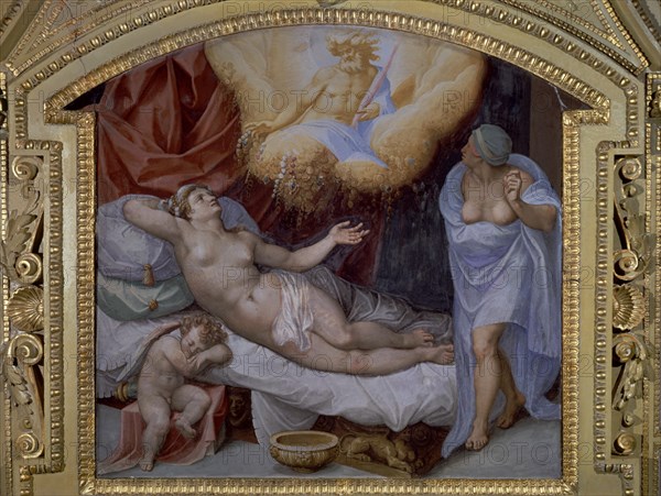 BECERRA GASPAR
TECHO DE LA SALA DEL TORREON-DANAE RECIBE LA LLUVIA DE ORO-S XVI
PARDO EL, PALACIO REAL
MADRID