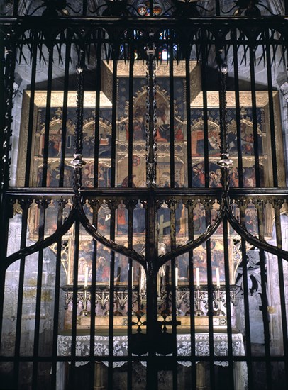 MARTORELL BERNAT 1400?/50
RETABLO DE S GABRIEL DETRAS DE UNA REJA
BARCELONA, CATEDRAL
BARCELONA