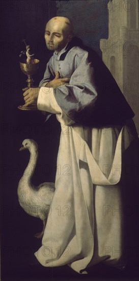 Zurbaran, Saint Hugo, evêque de Lincoln - panneau