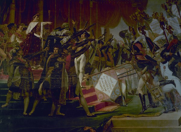 DAVID JACQUES LOUIS 1748/1825
NAPOLEON DISTRIBUYE LAS AGUILAS
VERSALLES, MUSEO PALACIO
FRANCIA