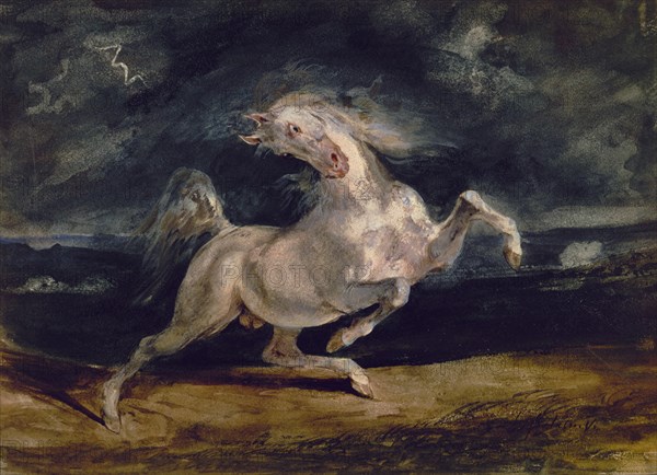 Delacroix, Horse Frightened by Lightning