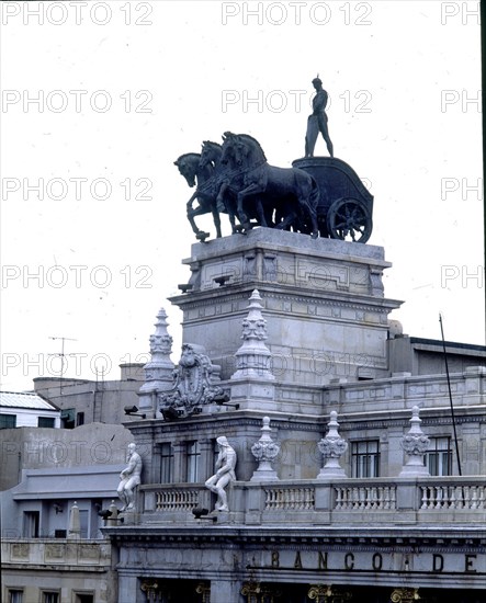 BASTERRA HIGINIO 1876/1957
EDIFICIO BANCO BILBAO CALLE ALCALA - CUADRIGA
MADRID, BANCO BILBAO VIZCAYA-ALCALA
MADRID