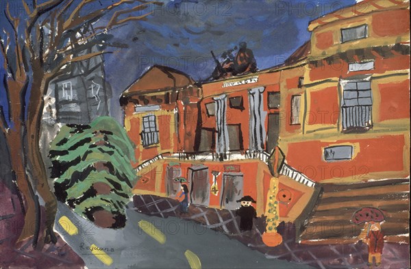 Goya façade of the Prado museum (painting)