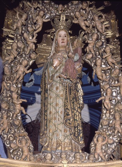 VIRGEN DE LOS OJOS GRANDES EN ALABASTRO POLICROMADO
LUGO, CATEDRAL
LUGO
