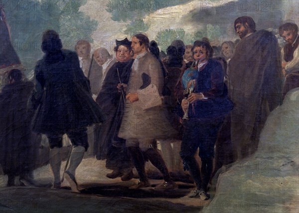 Goya, Procession d'Aldea détail