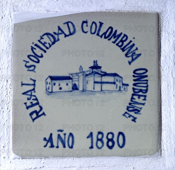 AZULEJO DE LA REAL SOCIEDAD COLOMBINA ONUBENSE 1880
RABIDA LA, MONASTERIO
HUELVA
This image is not downloadable. Contact us for the high res.