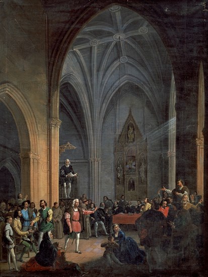 CABRAL BEJARANO ANTONIO
LECTURA DE LA REAL PRAGMATICA EN LA IGLESIA DE SAN JORGE DE PALOS S XIX. PINTURA ROMANTICA SEVILLANA
RABIDA LA, MONASTERIO
HUELVA