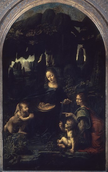 VINCI LEONARDO 1452/1519
LA VIRGEN DE LAS ROCAS- 1483
PARIS, MUSEO LOUVRE-INTERIOR
FRANCIA
