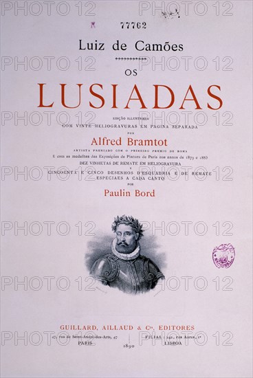 CAMOES LUIS DE
PORTADA DE "OS LUSIADAS" 1890  R/23708
MADRID, BIBLIOTECA NACIONAL RAROS
MADRID