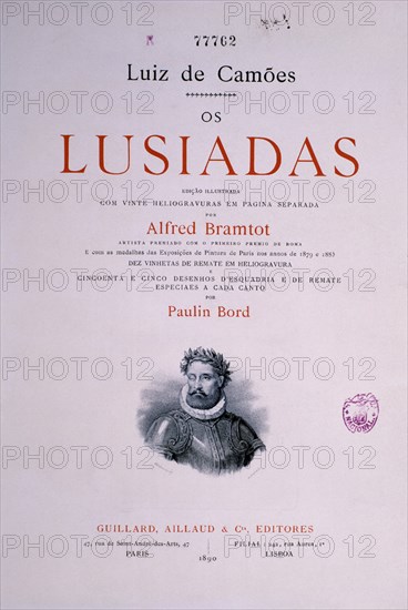 CAMOES LUIS DE
PORTADA DE "OS LUSIADAS" 1890 R/23708
MADRID, BIBLIOTECA NACIONAL RAROS
MADRID
