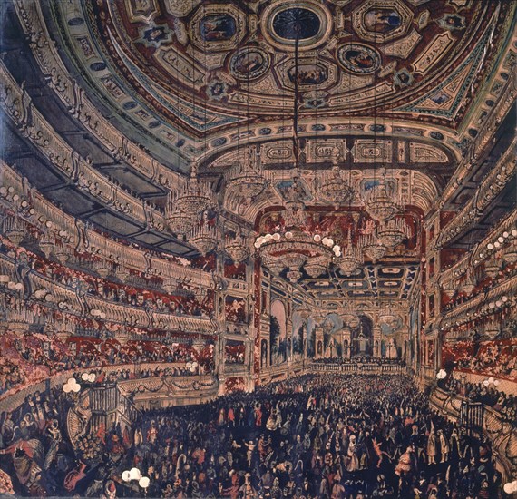TEATRO DEL LICEO BARCELONA CON FIESTA DE CARNAVALES(DIORAMA MINIATURA)
BARCELONA, COLECCION M NICOLAU
BARCELONA