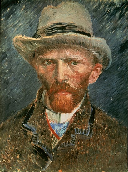 Van Gogh, Autoportrait au chapeau de feutre gris