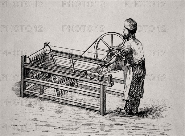 HARGREAVES JAMES
GRABADO DE MAQUINA DE HILAR CONOCIDA COMO SPINNING JENNY-1764

This image is not downloadable. Contact us for the high res.